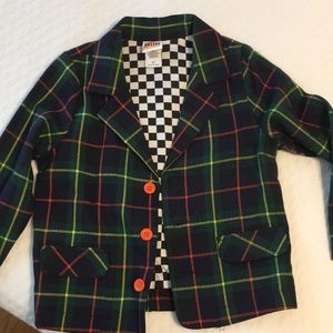 *final markdown* Harajuku mini plaid blazer